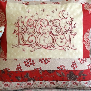 Kerstsneeuwpop handborduurwerk pdf-patroon direct digitale download