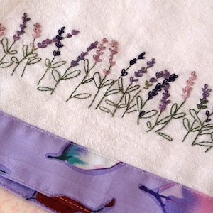 Lavender Flowers Hand Embroidery PDF Pattern Instant Download image 1