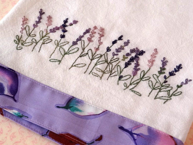 Lavender Flowers Hand Embroidery PDF Pattern Instant Download image 1