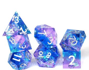 Lilac Cosmos DnD Dice Set | Poly RPG DnD Dungeons Dragons AD&D Pathfinder d20