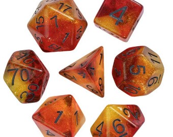 Pyroklasmus DnD Würfel Set | Poly RPG D&D Dungeons Drachen AD&D Pathfinder d20