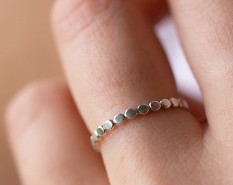 Unique Handmade Minimalist Ring | Grand Sparkle Ring | Perfect for Stacking Rings | Sterling Silver