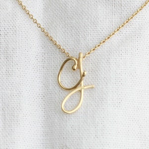 Initial Necklace Handwritten | MULTIPLE INITIALS | Handmade Personalized Letter Necklace | Sterling Silver | Gold