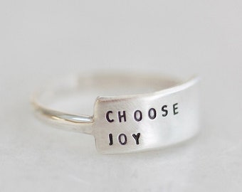 Statement Ring | Cherished InspiRING | Inspirational | Minimalist Ring | Sterling Silver