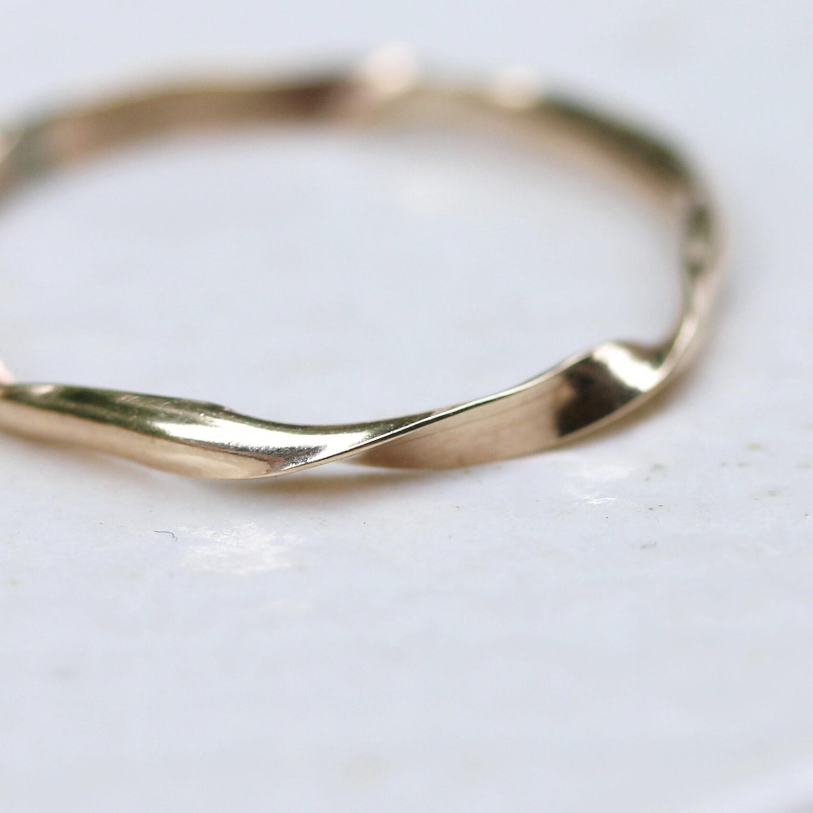 Unique Handmade Minimalist Ring | Ribbon Ring | Perfect for Stacking ...