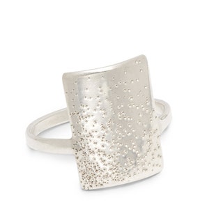 Unique Handmade Statement Ring | Diamond Dusted Everlong Ring | Sterling Silver | Gold