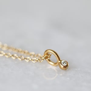 Gemstone Solitaire Necklace | Gemstone Fleck Necklace | Handmade Minimalist Necklace | Sterling Silver | Gold