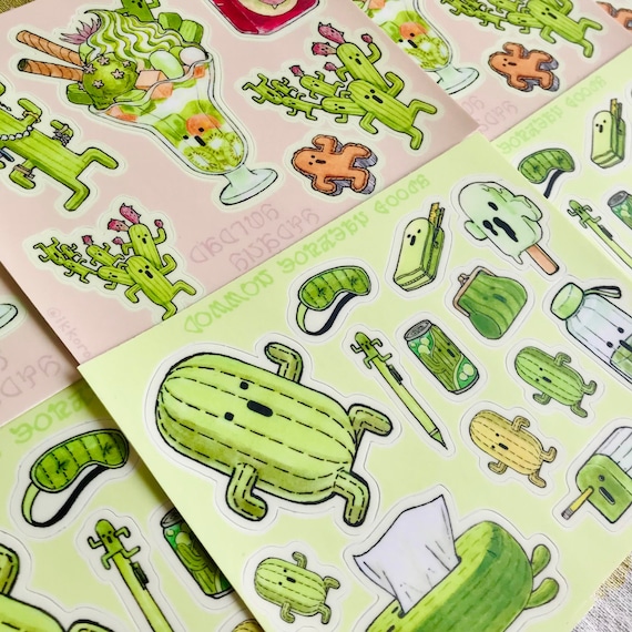 FFXIV Cactuar Vinyl Sticker Sheets from Final Fantasy 14