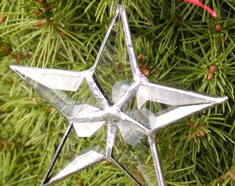 tiny beveled star ornament