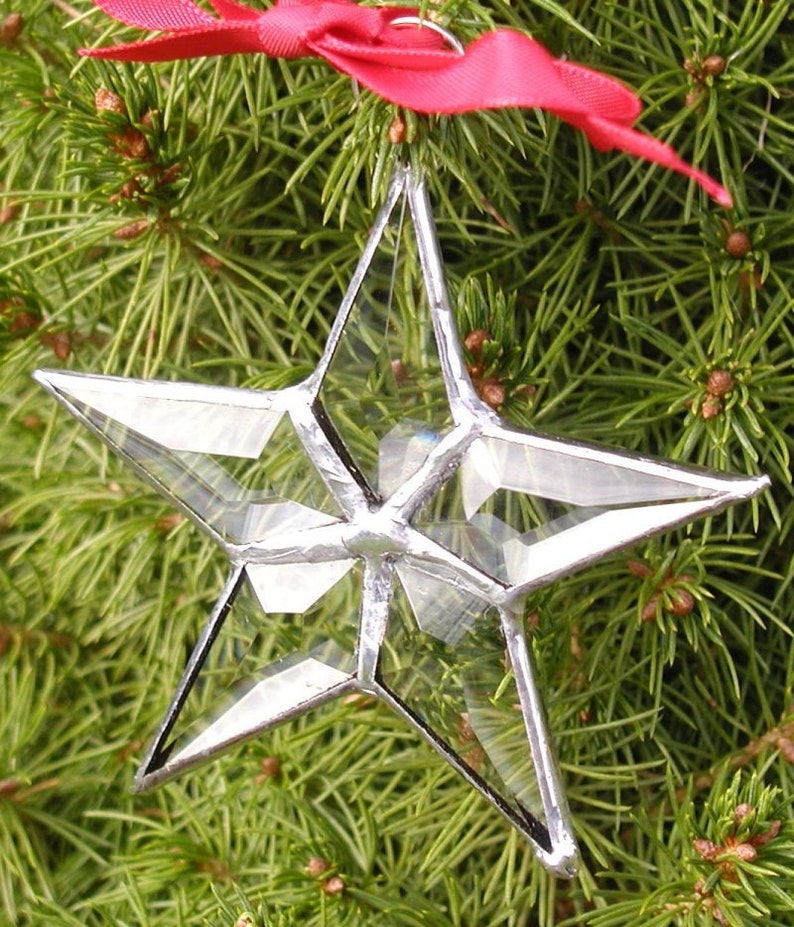 tiny beveled star ornament image 1