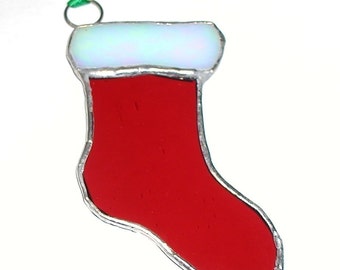 Red Christmas Stocking Tree Ornament