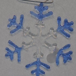 snowflake clear blue and clear image 1