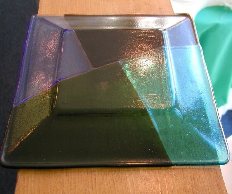 Plate fused art glass image 4