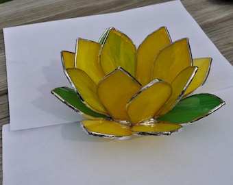 Tea light-Yellow Lotus flower - Votive