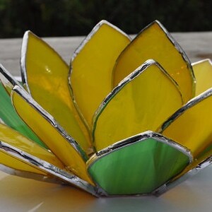 Tea light-Yellow Lotus flower Votive image 4