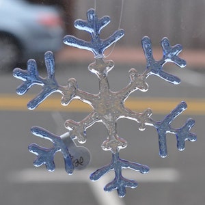 snowflake clear blue and clear image 2