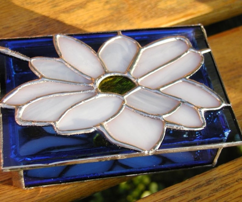 Stained Glass Daisy Box Original Design Etsy