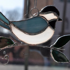 Chuck the Chickadee suncatcher