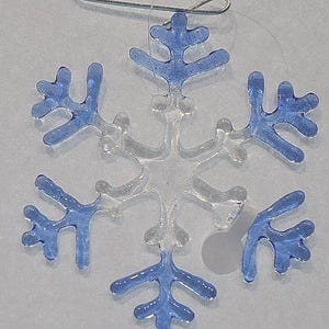 snowflake clear blue and clear