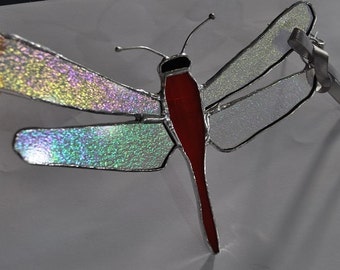 Dragonfly-stained glass-suncatcher-medium size