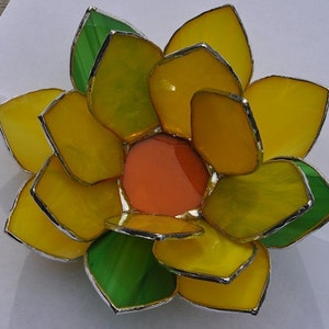 Tea light-Yellow Lotus flower Votive image 2