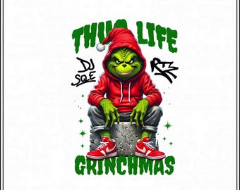Grinc png, THUG LIFE Png, Christmas png, Wonderful Time Png, Retro Christmas png, Merry Christmas Png, Christmas Sublimation Designs