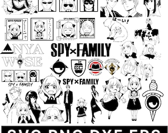 Paquete de SVG de anime, descarga digital / SVG japonés / / Silueta de anime SVG / Personaje de anime / SVG kawaii / Paquetes de SVG de anime