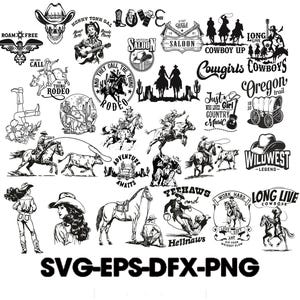 Cowboy Western, Leben in den Hinterwäldern, Cowgirl-Bundle-Design, Wild-West-Bundle svg, Cricut-Datei, Rodeo svg, es lebe Cowgirls svg, png, dfx, eps