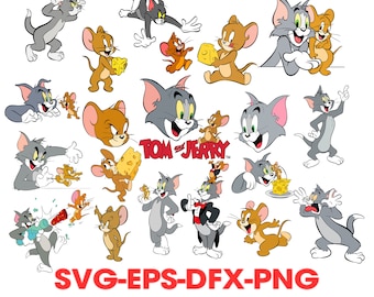 Tom und Jerry Bundle / Digital Download / Hochwertig / geschnitten Datei - Png, Dxf, Eps