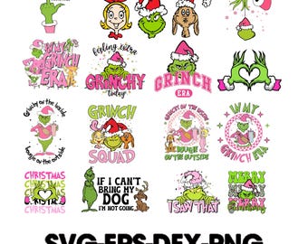 Grinch Christmas Svg, Christmas Svg Bundle, The Grinch Svg Bundle, Merry Christmas Svg, Grinch Clipart Files, Png, Svg,Dfx