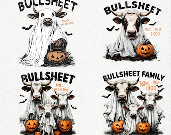 Bullsheet Png, Funny Halloween shirt design, Halloween sublimation Svg, Funny Christmas png, Trendy Halloween Svg