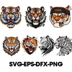 Tiger Mascot svg, Tiger Head Svg, Tiger svg, Tiger Clipart, Tiger Head Png files for Cricut, Tiger Face svg, Instant Download, Svg, Png