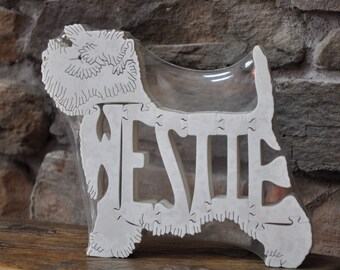 West Highland Terrier  Westie Dog Animal Puzzle Wooden Toy Figurine Art