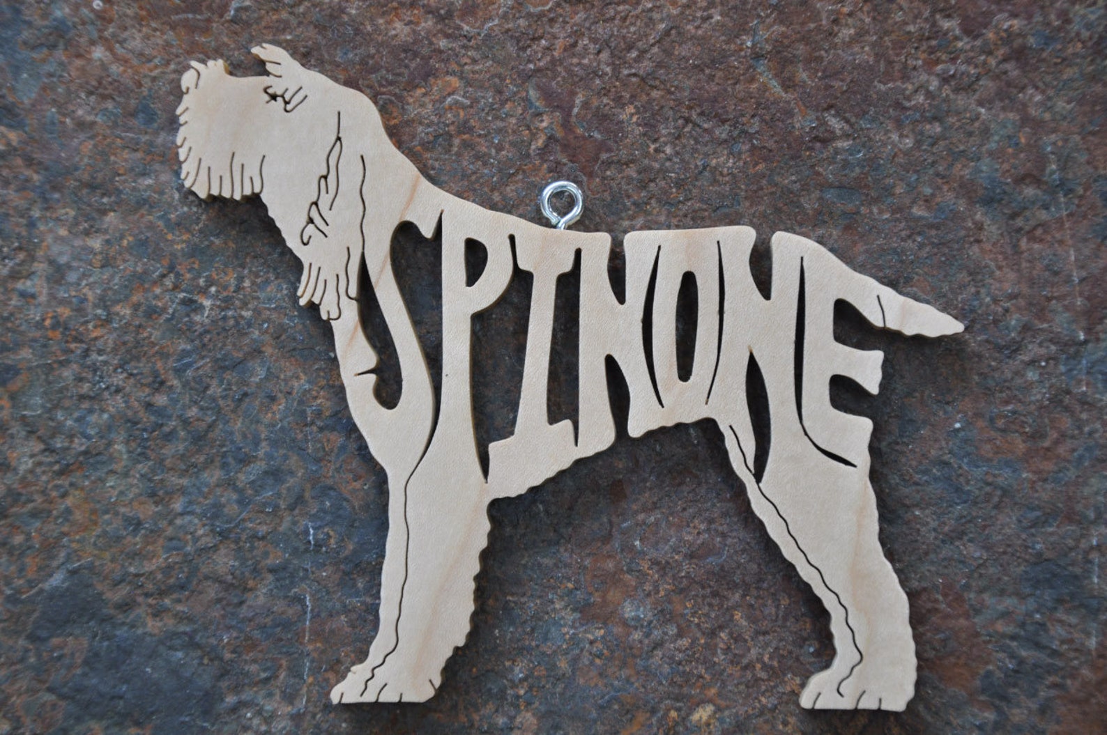 Italian Spinone NEW Dog Ornament Wooden Hand Cut Christmas Tree