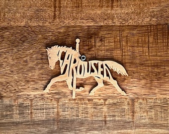 Carousel Pony  Horse Ornament Hand Cut wooden Christmas Ornaments