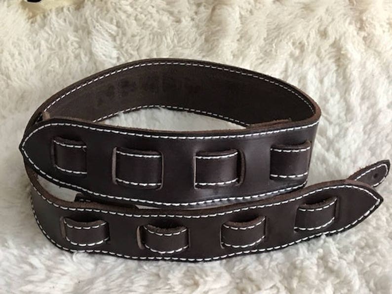 Guitar Strap Leather Customized With Name Color Choice Etsy