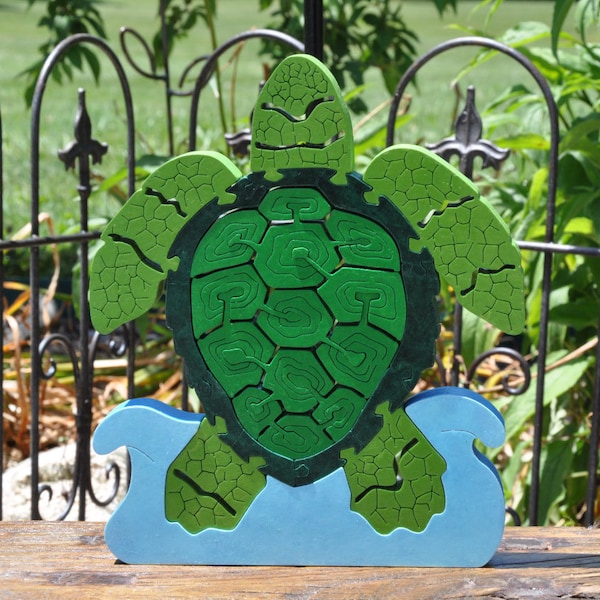 Turtle Puzzle Etsy