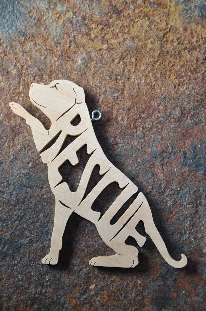 Dog Rescue Figure Rescue Shelter Dog Ornament Wooden Figure Decoration Hand Cut - Etsy