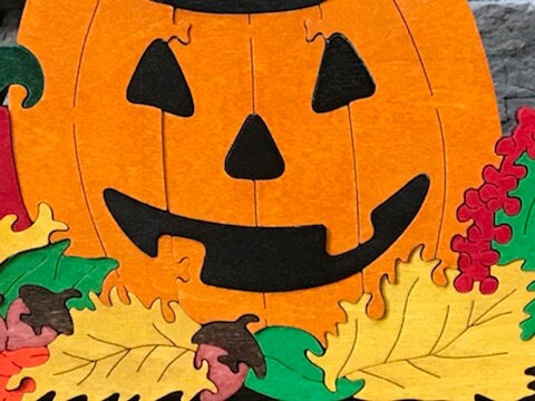Jack O Lantern Pumpkin With Peeking Kitten Black Cat Halloween Fall ...