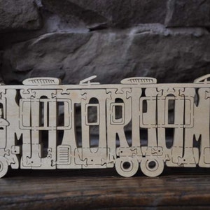 Verkauf MotorHome Camper Anhänger Camping Puzzle Holzspielzeug Hand geschnitten Motor Home