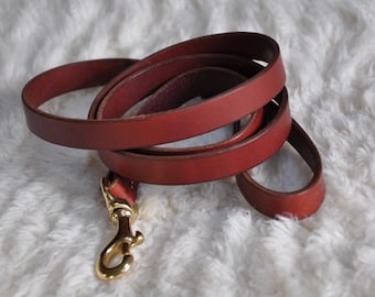 Custom Made 4 Foot  by 1 Inch Leather Dog Lead FREE Name Personalized Leash