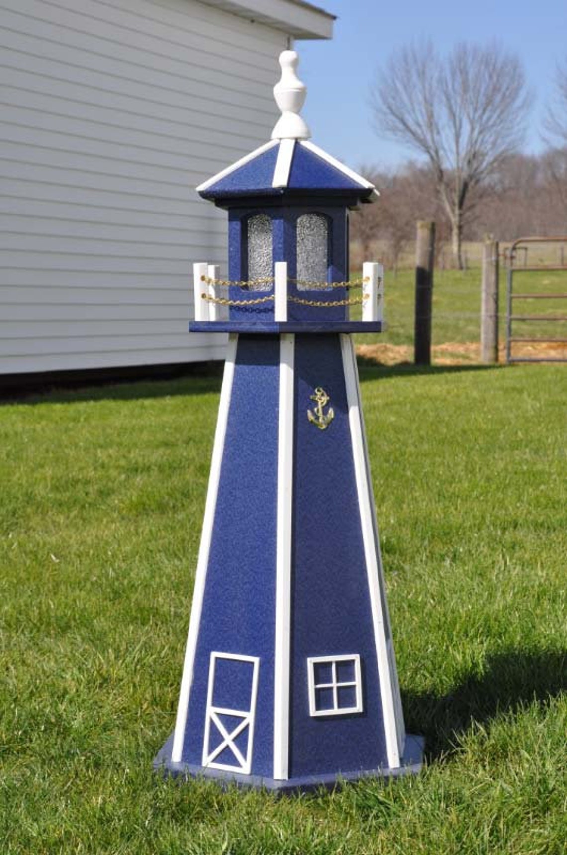 Large 39 Light Lighthouse Poly Vinyl Yard Garden | Etsy