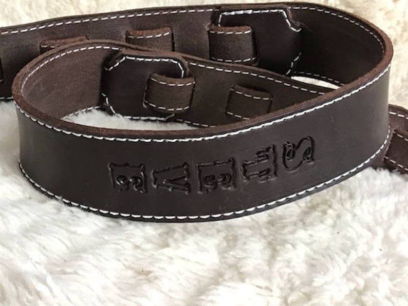 Guitar Strap Leather Customized With Name Color Choice Etsy