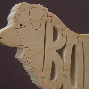 Border Collie Dog Puzzle Wooden Toy Hand Cut with Scroll Saw Figurine Art image 4