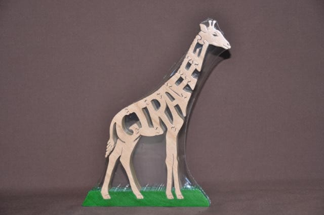 SALE Giraffe Animal Puzzle Wooden Toy Hand Cut With Scroll Saw - Etsy