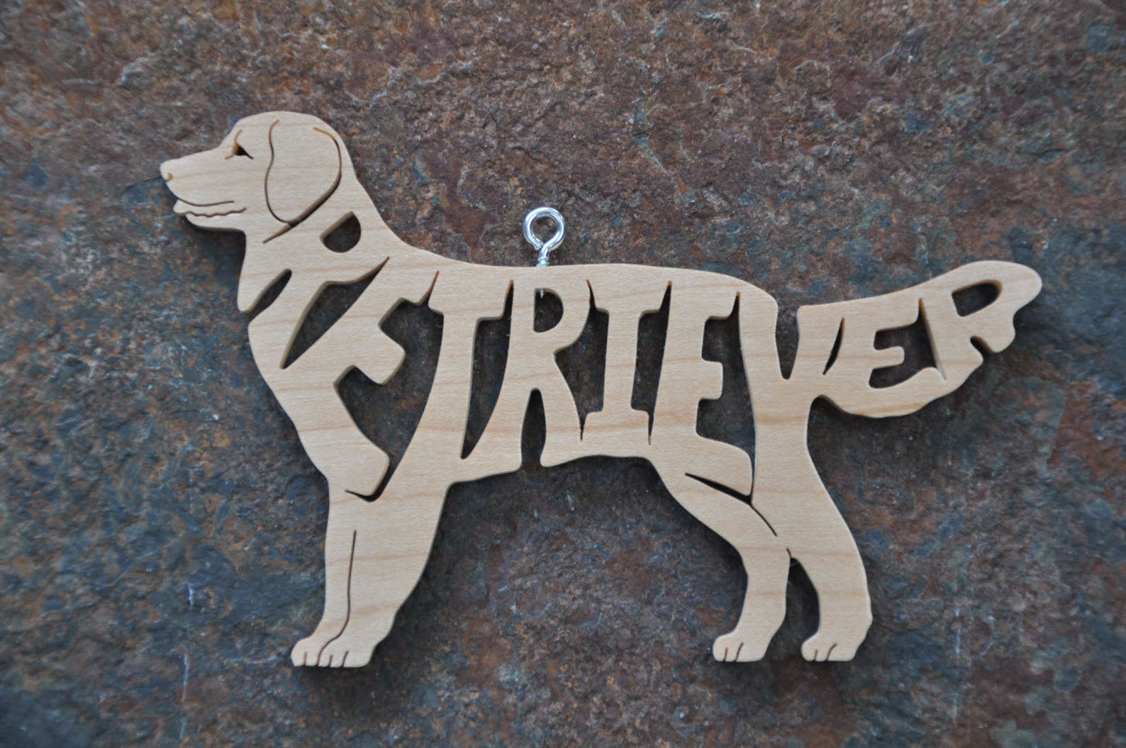 Golden Retriever Dog Ornament Wooden Hand Cut Christmas Tree Etsy