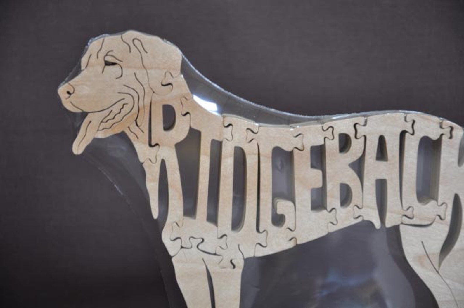 Rhodesian Ridgeback Dog Puzzle Wooden Toy Hand Cut Figurine | Etsy