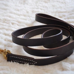 Custom Made 5 by 3/4  Leather Dog Lead FREE Name Personalized Leash Color Choice with Name