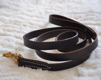 Custom Made 5 by 1 Leather Dog Lead FREE Name Personalized Leash