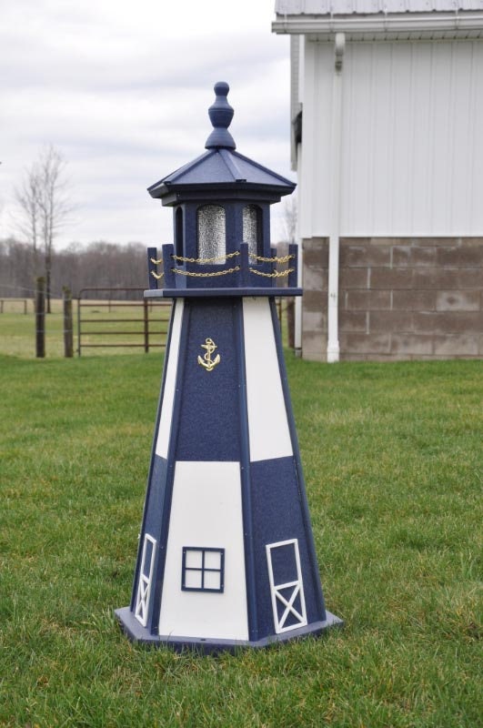 Large 39" Light Lighthouse Poly Vinyl Yard Garden Decoration Outdoor Landscape